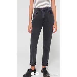 BDG Urban Outfitters High Waisted Black Washed Mom Jeans